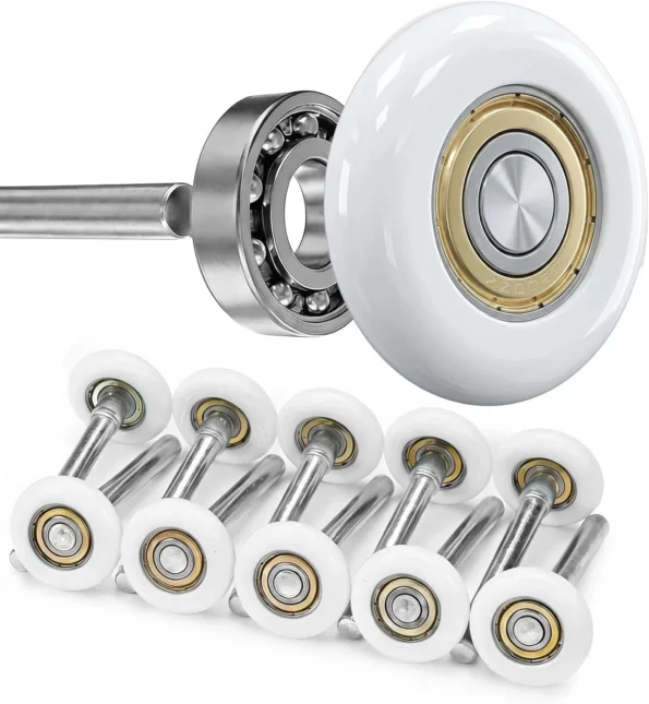 Terpheety Nylon Garage Door Rollers 10 Pack - 2" Quiet Garage Door Wheels Replacement